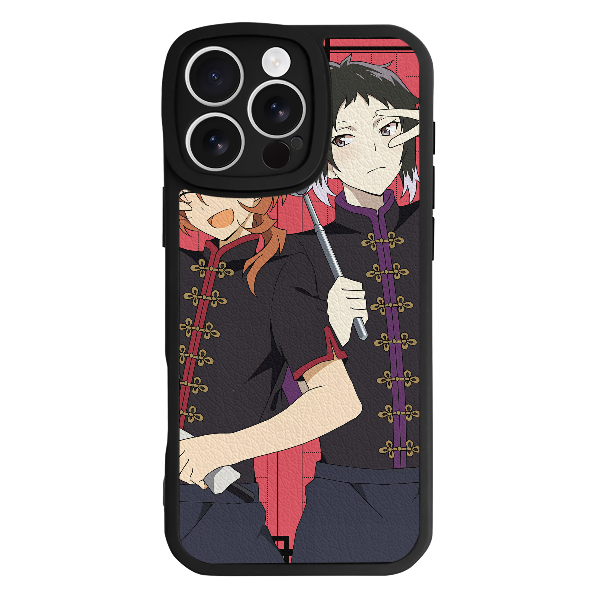 （画像用） 文豪ストレイドッグス Bungo Stray Dogs 【iPhone 16シリーズ対応】シリコンスマホケース（レザー調） 材質：シリコン